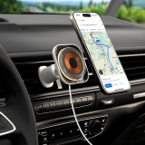 Автомобильный держатель Momax 1-Charge Flow Magnetic Wireless Charging Car Mount 15W (CM29W)