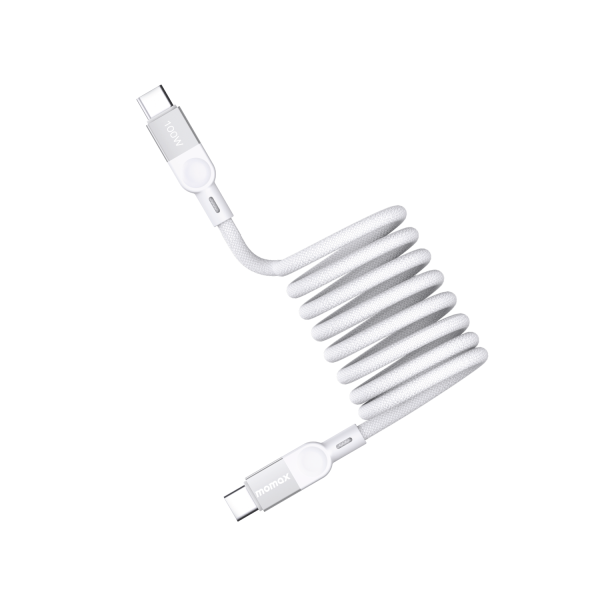 Кабель USB Type-C - USB Type-C, 2м, Momax Mag.Link Magnetic White (DC36W)