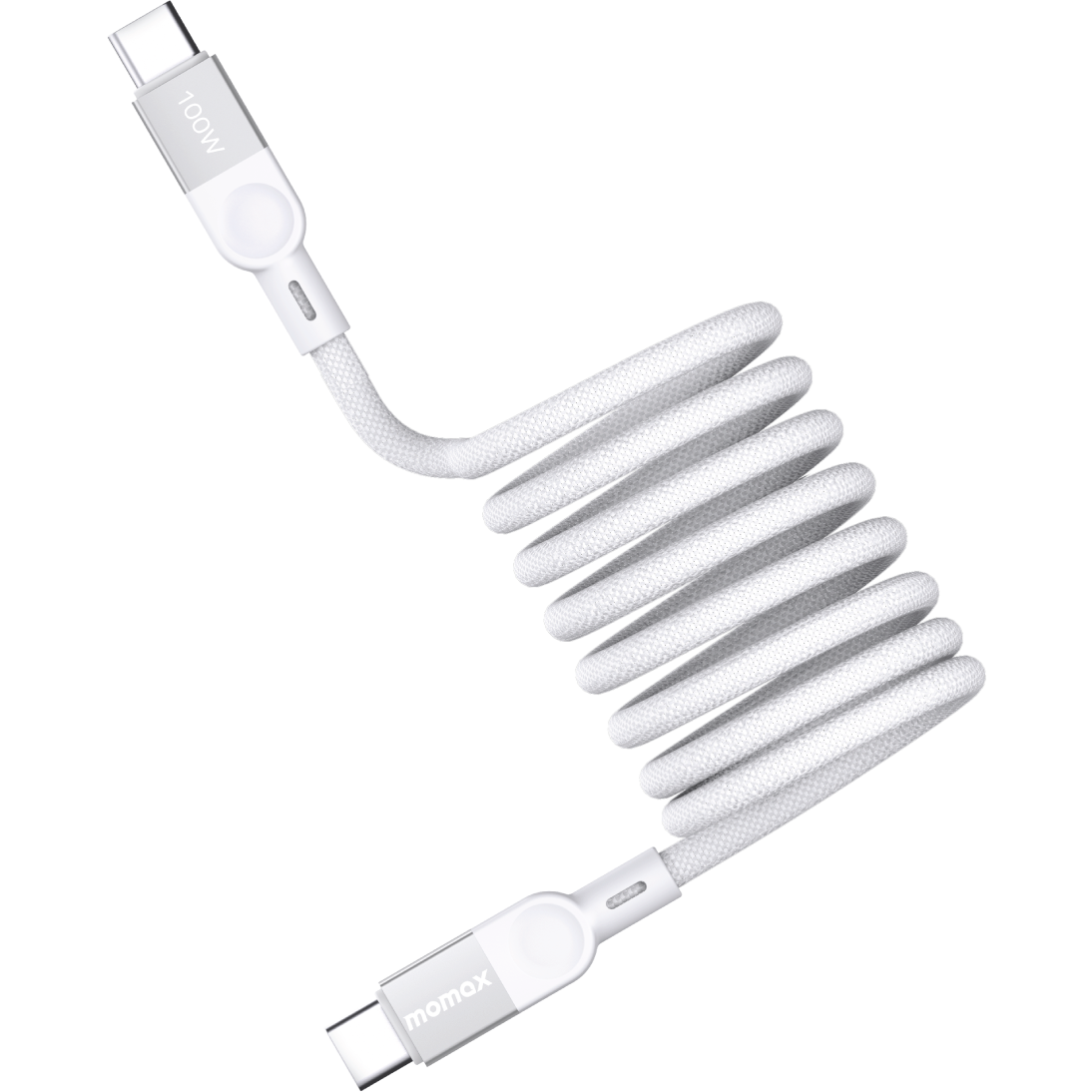 Кабель USB Type-C - USB Type-C, 1м, Momax Mag.Link Magnetic White (DC35W)