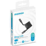 Кабель USB Type-C - USB Type-C, 1м, Momax Mag.Link Magnetic Black (DC35D)