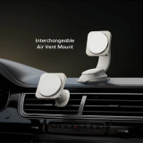 Автомобильное зарядное устройство Momax Q2.Mag Qi2 Magnetic Wireless Charging Car Mount 15W Titanium (CM32L)