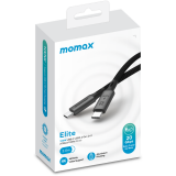 Кабель USB Type-C - USB Type-C, 2м, Momax Elite Black (DC32D)