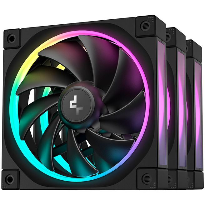 Вентилятор для корпуса DeepCool FL12 ARGB Black (3 шт.) - FL12-3 IN 1
