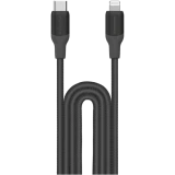 Кабель USB Type-C - Lightning, 2м, Momax 1-Link Flow CL+ Black (DL55D)