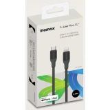 Кабель USB Type-C - Lightning, 2м, Momax 1-Link Flow CL+ Black (DL55D)