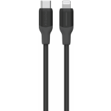 Кабель USB Type-C - Lightning, 1.2м, Momax 1-Link Flow LC Black (DL53D)
