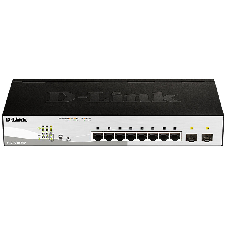 Коммутатор (свитч) D-Link DGS-1210-08P