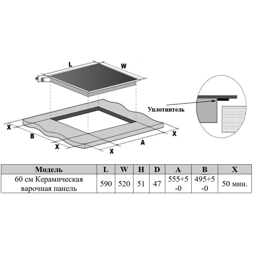 Электрическая варочная панель Weissgauff HV 643 BSG - 434268 - фото 4