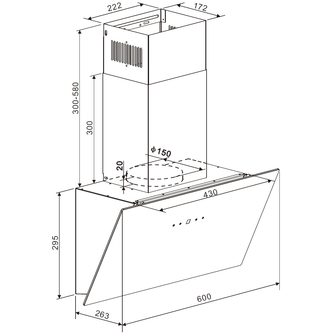 Вытяжка Weissgauff Zibal 60 WH Sensor - 430905 - фото 8