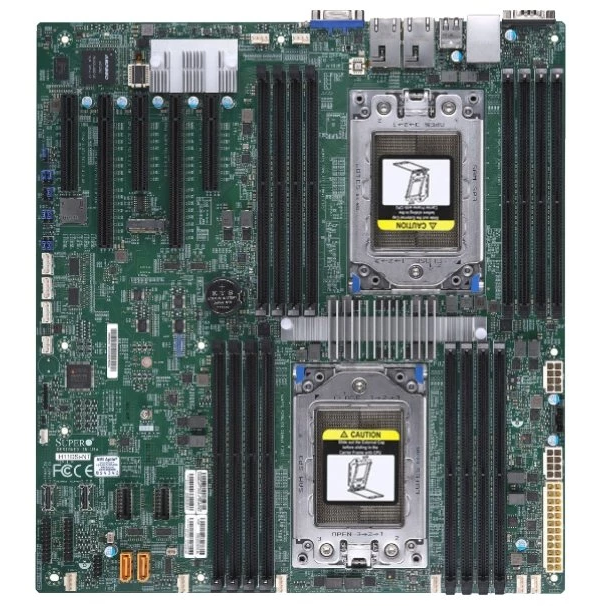 ..... Серверная материнская плата SuperMicro H11DSI-B, битый угол, после ремонта - MBD-H11DSI-B