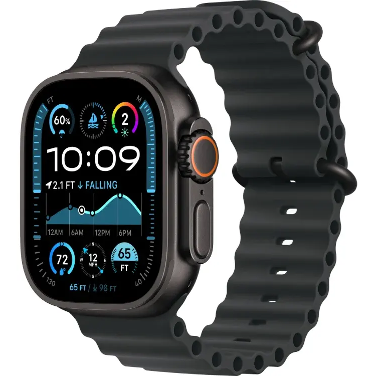 Умные часы Apple Watch Ultra 2 49mm Black Titanium Case with Black Ocean Band (MYTC3LW/A)