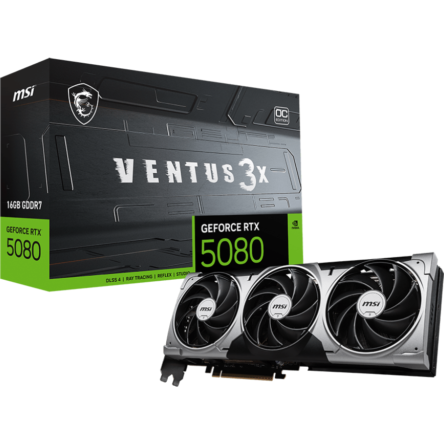 Видеокарта NVIDIA GeForce RTX 5080 MSI OC 16Gb (RTX 5080 16G VENTUS 3X OC) - фото 7