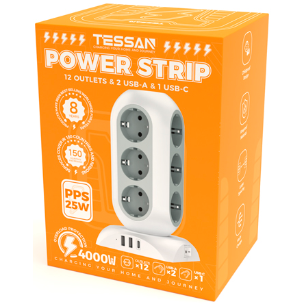 Сетевой фильтр Tessan TPS02-DE-C - фото 2