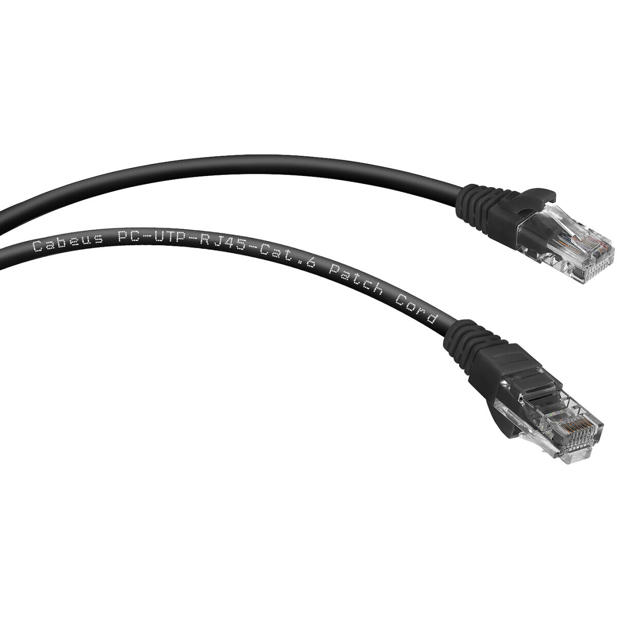 Патч-корд Cabeus PC-UTP-RJ45-Cat.6-0.3m-BK, 0.3м