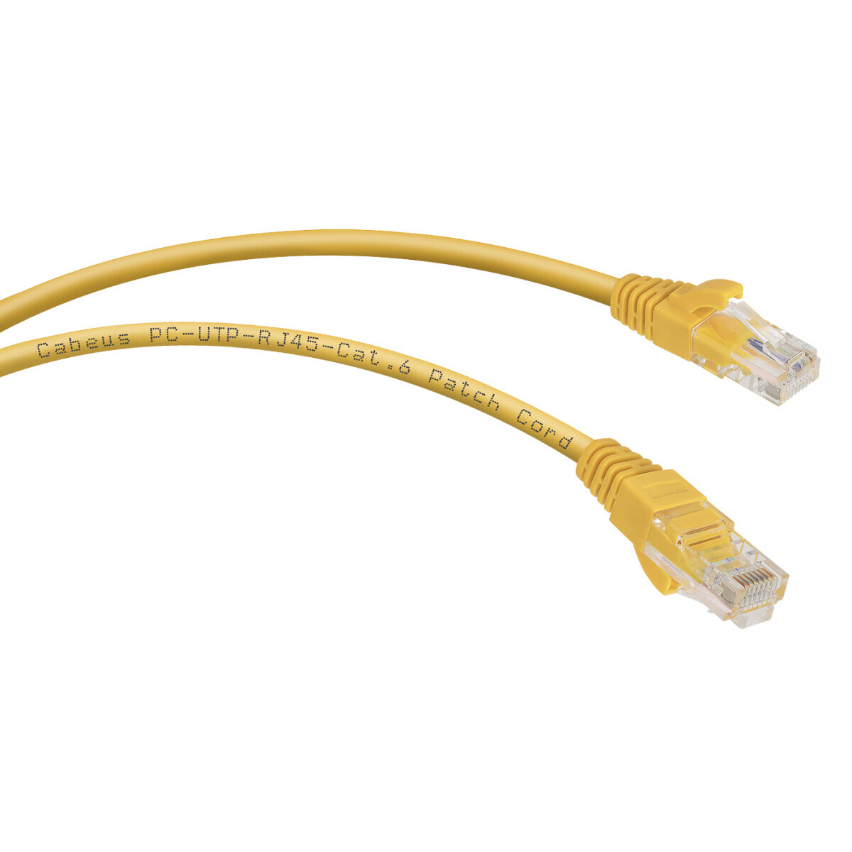 Патч-корд Cabeus PC-UTP-RJ45-Cat.6-0.3m-YL, 0.3м