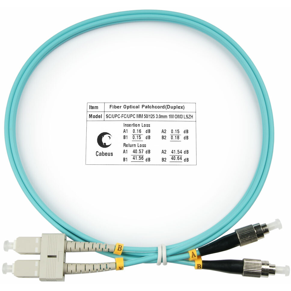 Патч-корд Cabeus FOP-50-SC-FC-1m, 1м