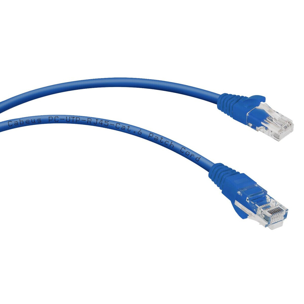 Патч-корд Cabeus PC-UTP-RJ45-Cat.6-0.3m-BL-LSZH, 0.3м