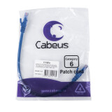 Патч-корд Cabeus PC-UTP-RJ45-Cat.6-0.3m-BL-LSZH, 0.3м