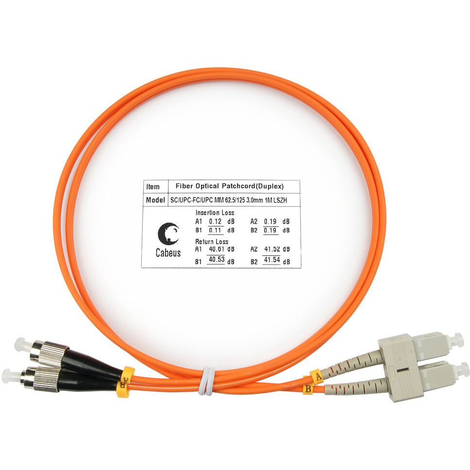 Патч-корд Cabeus FOP-62-SC-FC-1m, 1м
