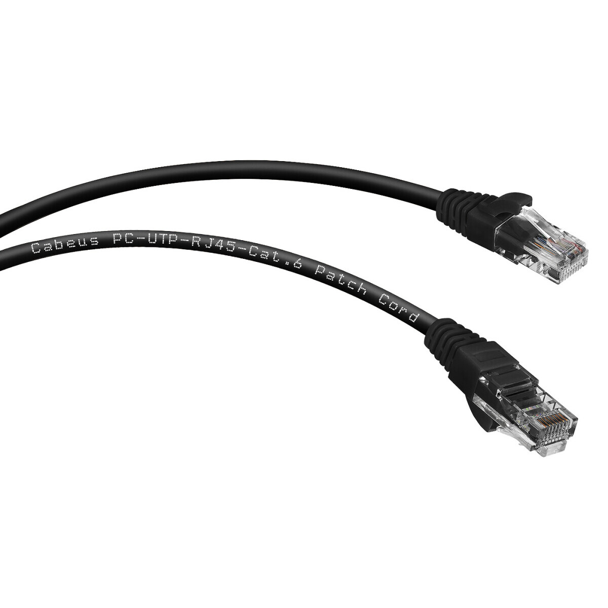 Патч-корд Cabeus PC-UTP-RJ45-Cat.6-0.5m-BK-LSZH, 0.5м