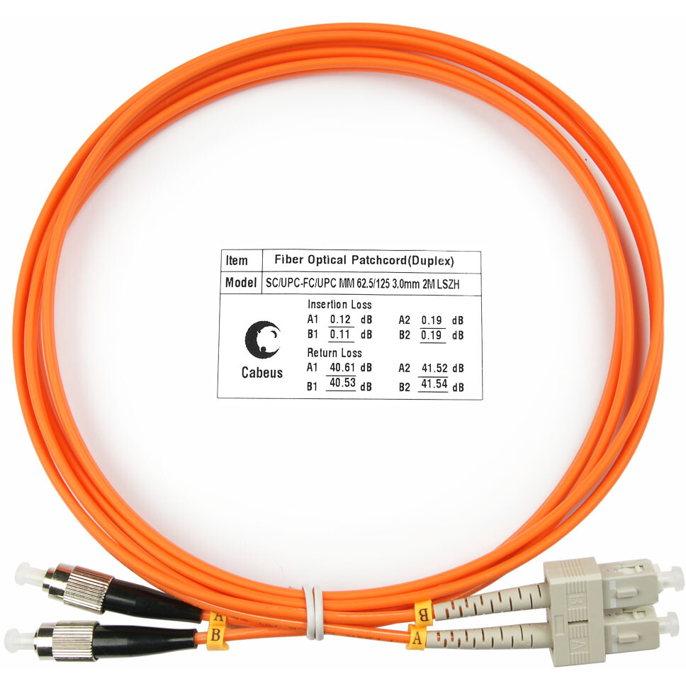 Патч-корд Cabeus FOP-62-SC-FC-2m, 2м
