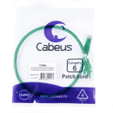 Патч-корд Cabeus PC-UTP-RJ45-Cat.6-0.5m-GN-LSZH, 0.5м