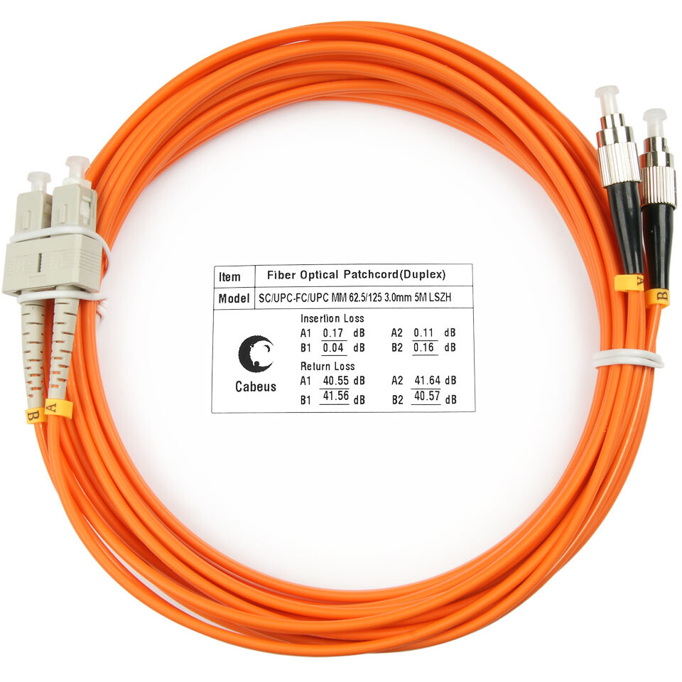 Патч-корд Cabeus FOP-62-SC-FC-5m, 5м