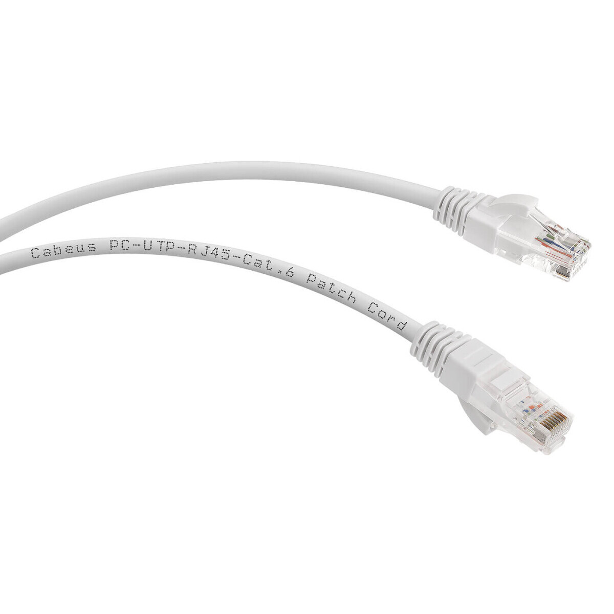 Патч-корд Cabeus PC-UTP-RJ45-Cat.6-0.5m-WH-LSZH, 0.5м
