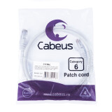 Патч-корд Cabeus PC-UTP-RJ45-Cat.6-1.5m-WH-LSZH, 1.5м