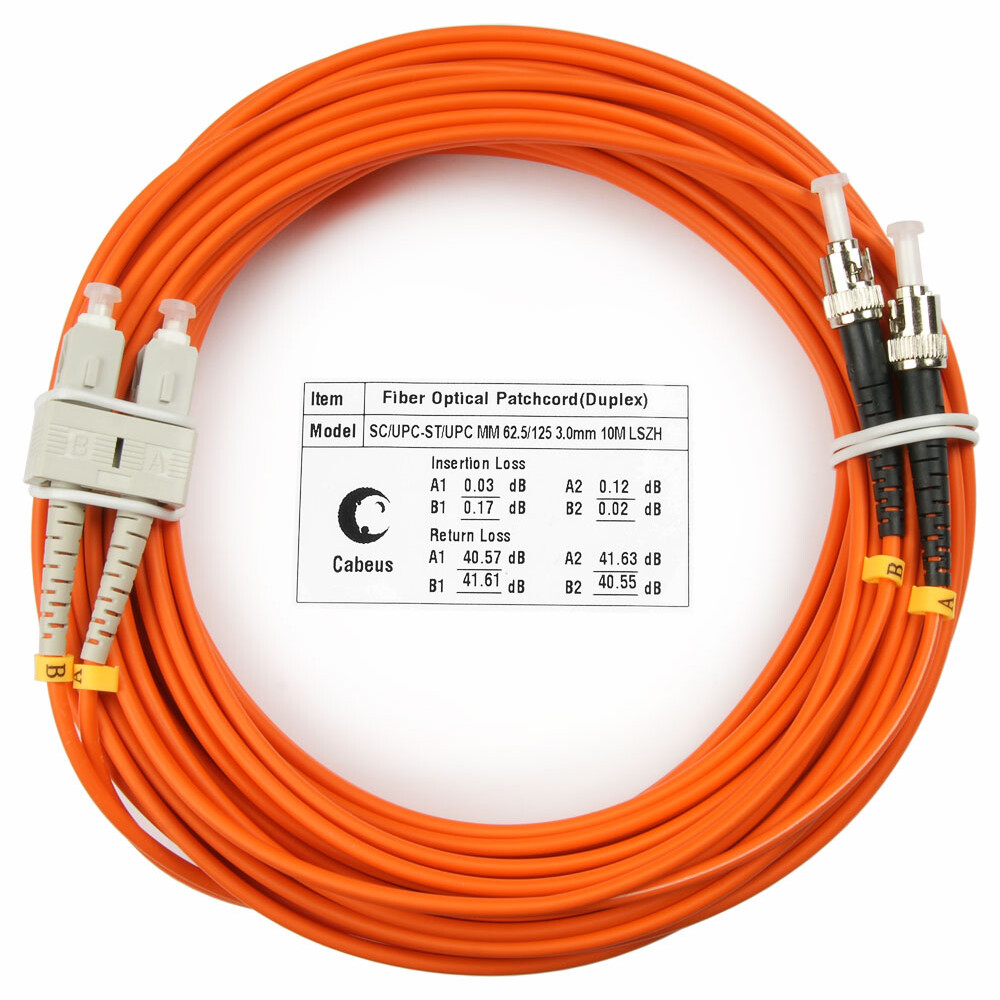 Патч-корд Cabeus FOP-62-SC-ST-10m, 10м