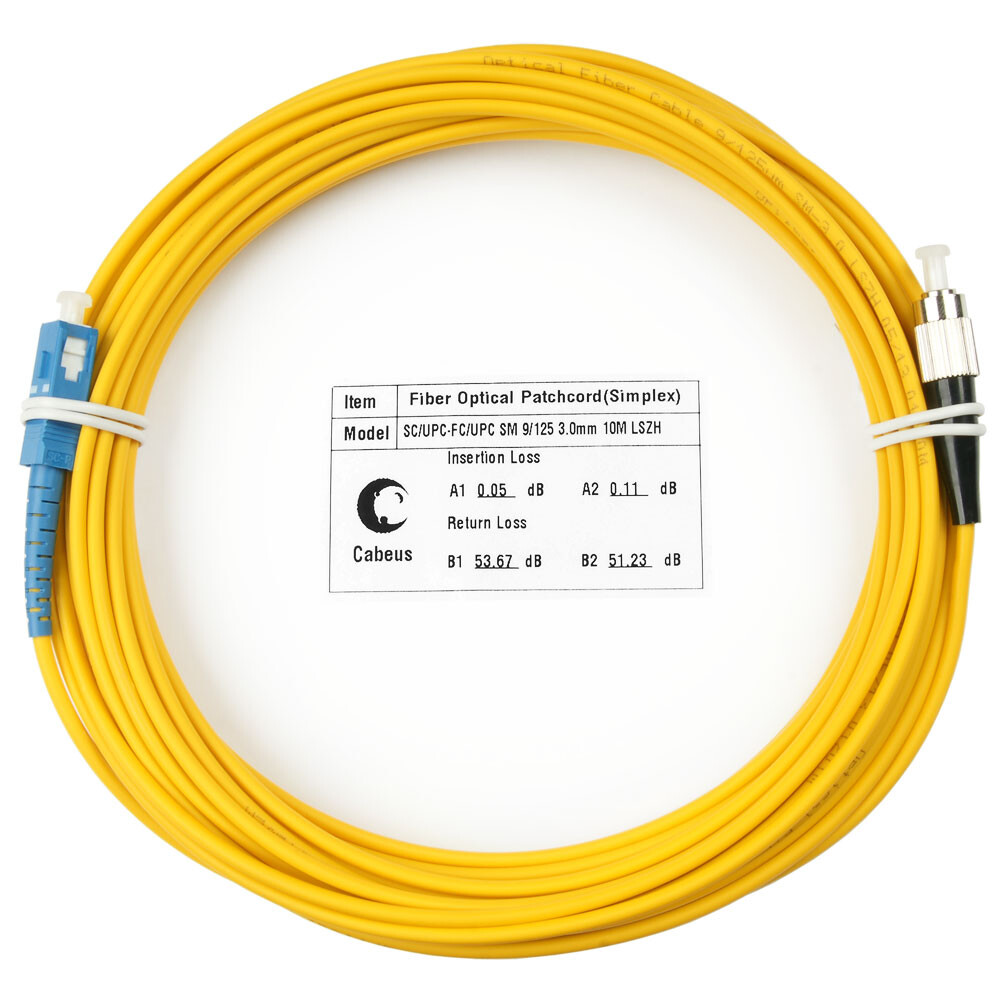 Патч-корд Cabeus FOP(s)-9-SC-FC-10m, 10м