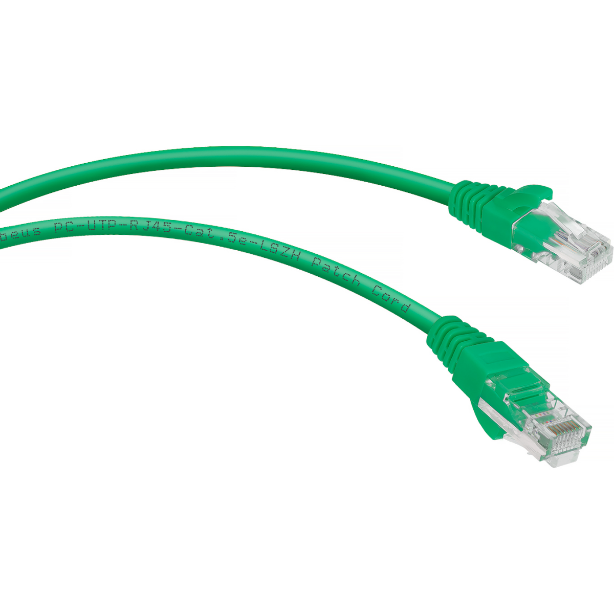 Патч-корд Cabeus PC-UTP-RJ45-Cat.5e-0.15m-GN-LSZH, 0.15м