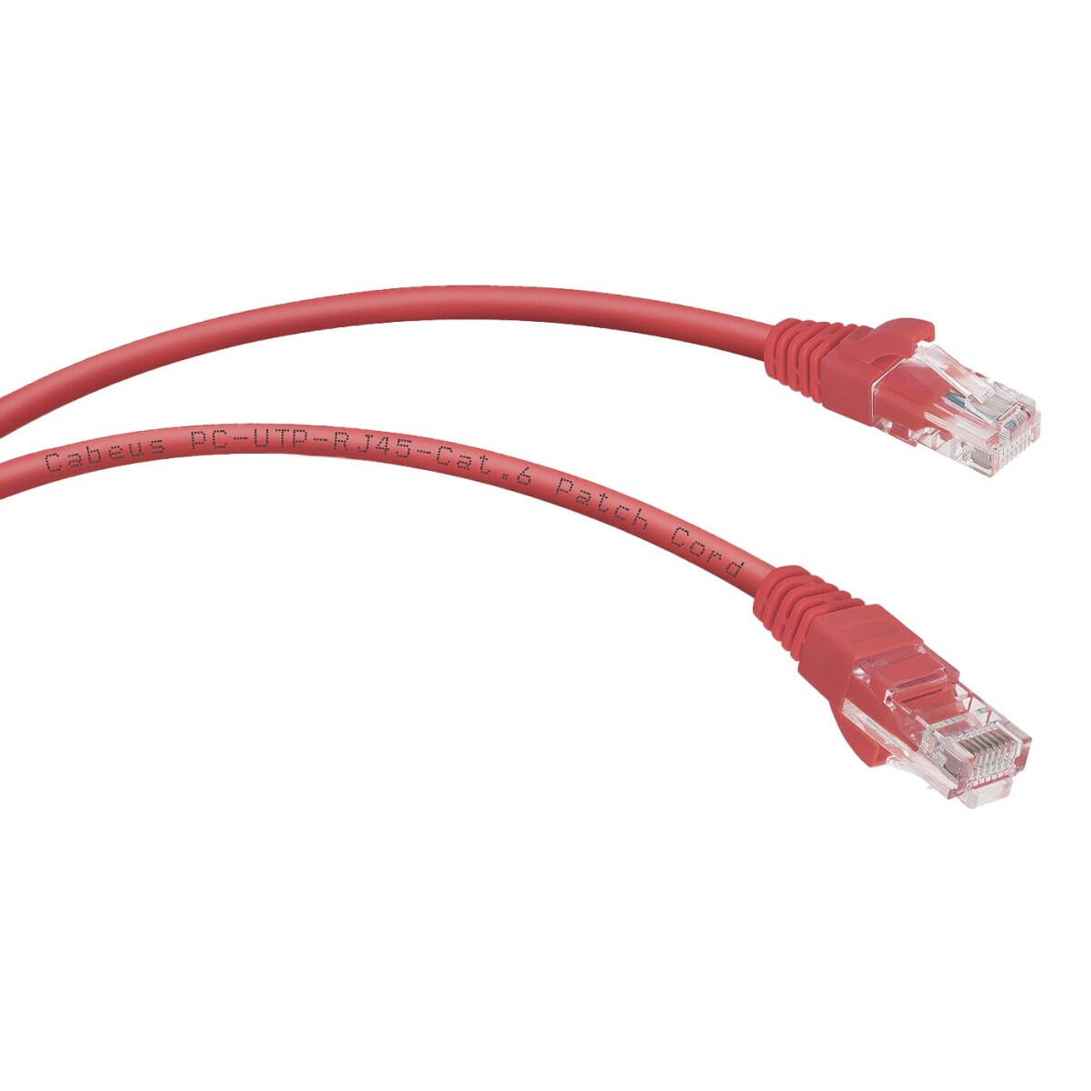 Патч-корд Cabeus PC-UTP-RJ45-Cat.6-1m-RD-LSZH, 1м