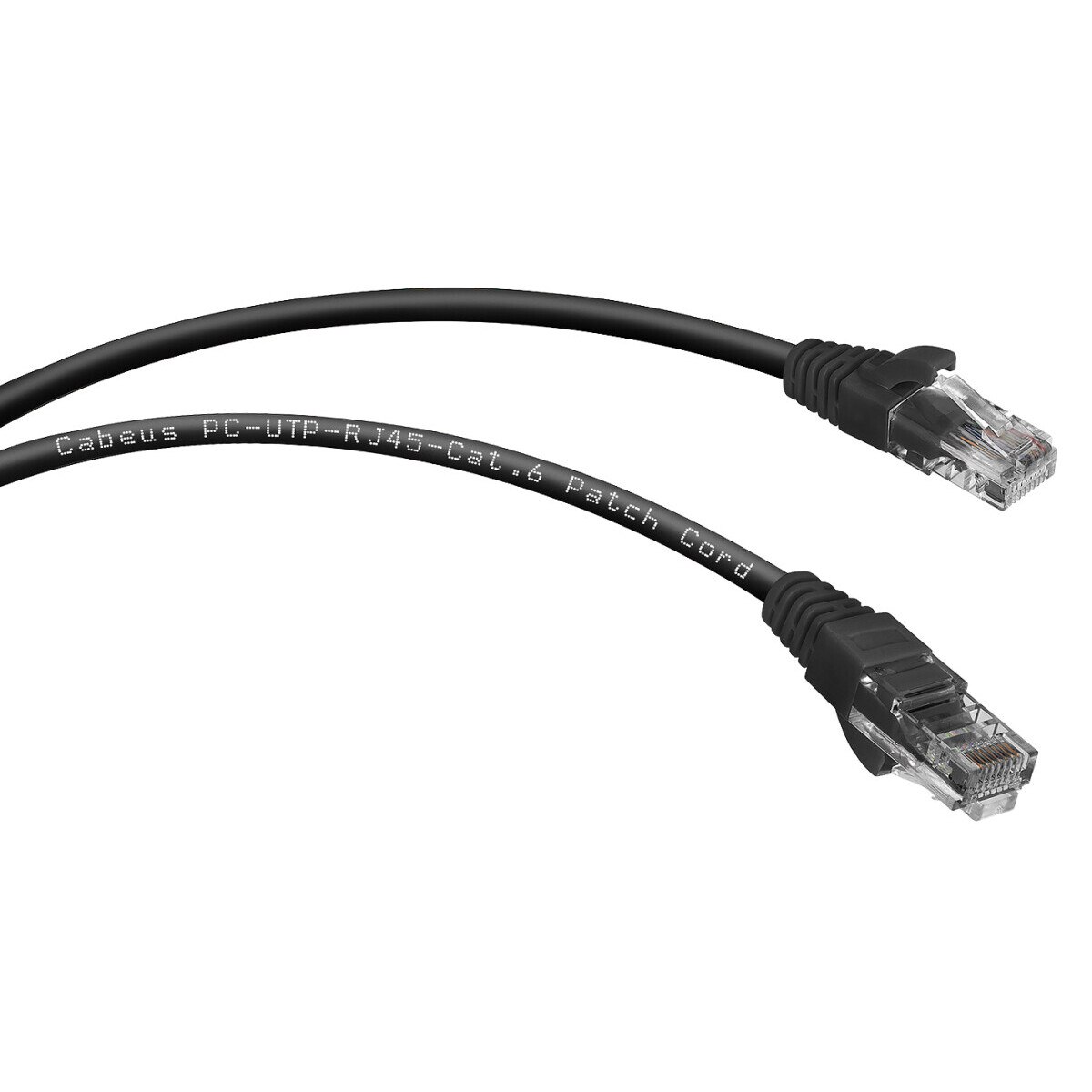 Патч-корд Cabeus PC-UTP-RJ45-Cat.6-1m-BK, 1м