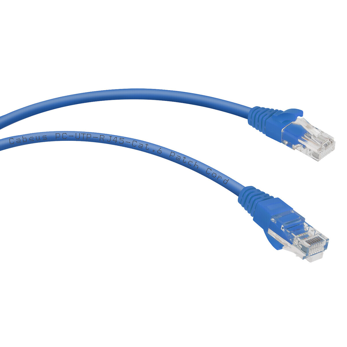 Патч-корд Cabeus PC-UTP-RJ45-Cat.6-1m-BL, 1м