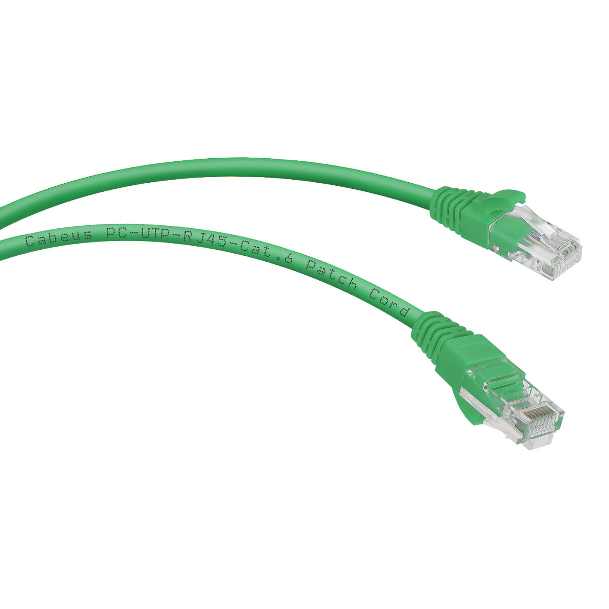 Патч-корд Cabeus PC-UTP-RJ45-Cat.6-1m-GN, 1м