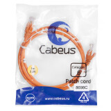 Патч-корд Cabeus PC-UTP-RJ45-Cat.6-1m-OR, 1м