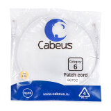 Патч-корд Cabeus PC-UTP-RJ45-Cat.6-1m-WH, 1м