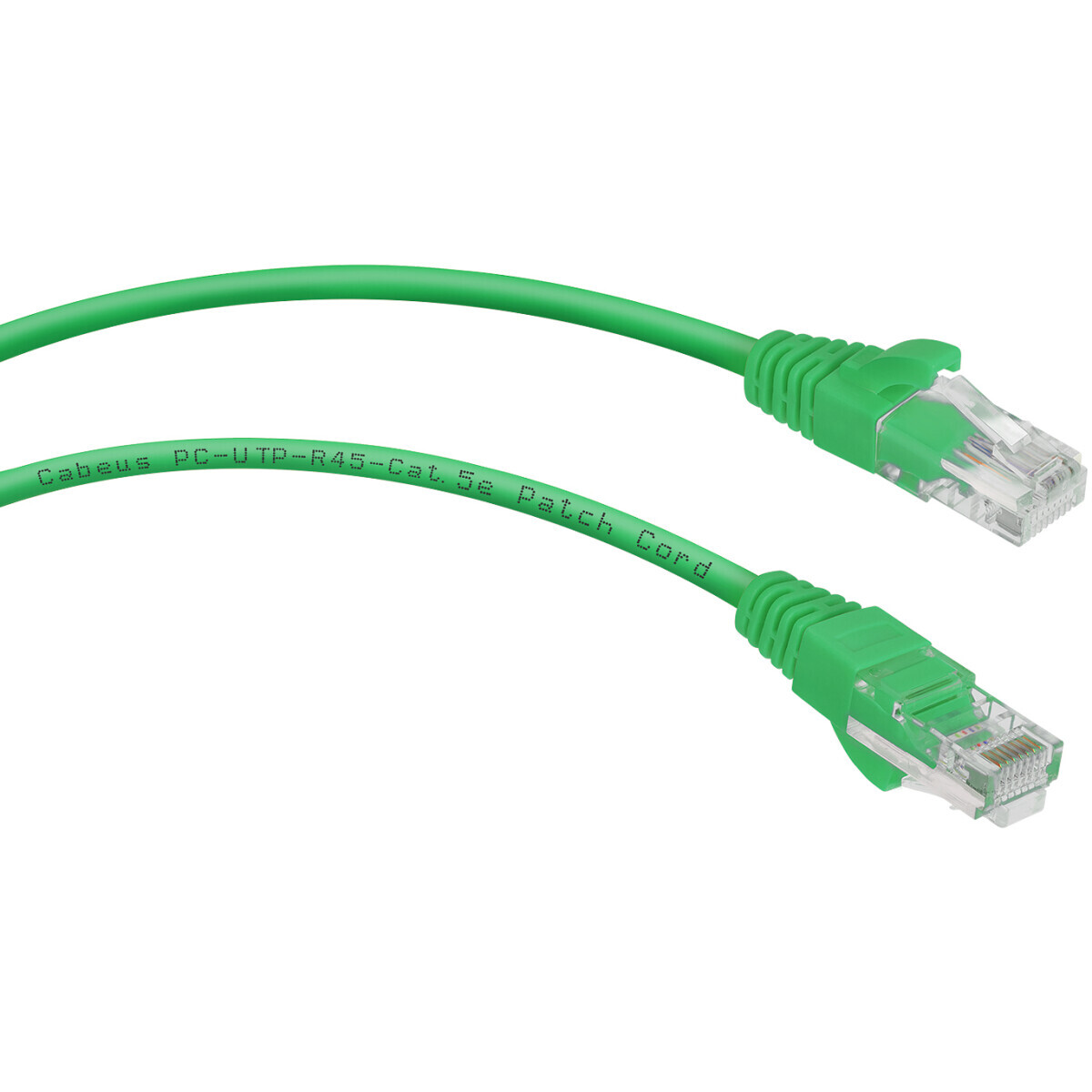 Патч-корд Cabeus PC-UTP-RJ45-Cat.5e-0.3m-GN, 0.3м