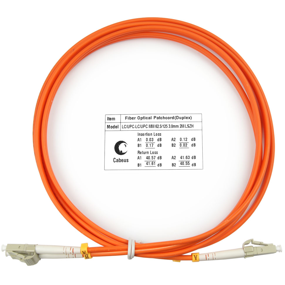 Патч-корд Cabeus FOP-62-LC-LC-2m, 2м