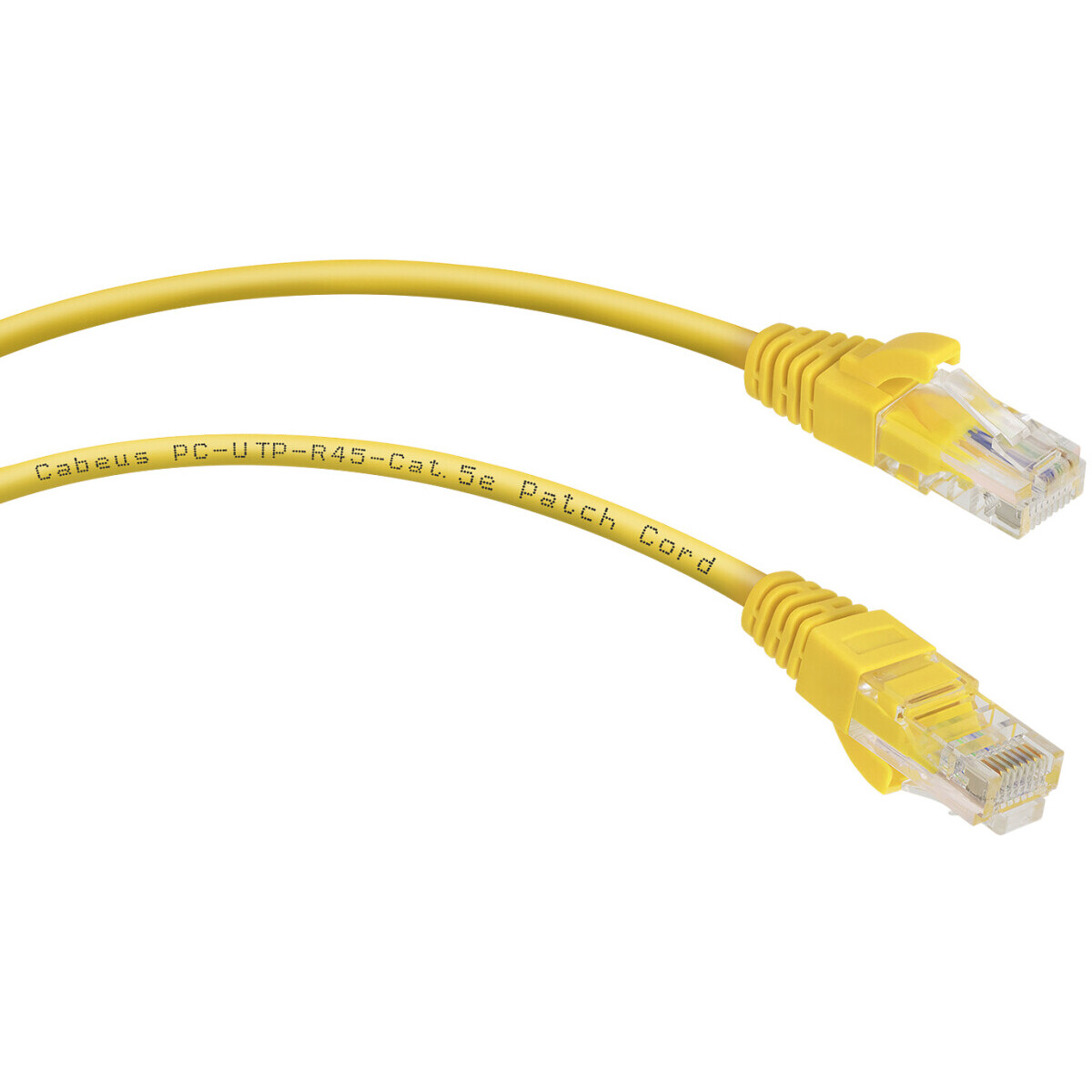 Патч-корд Cabeus PC-UTP-RJ45-Cat.5e-0.3m-YL, 0.3м