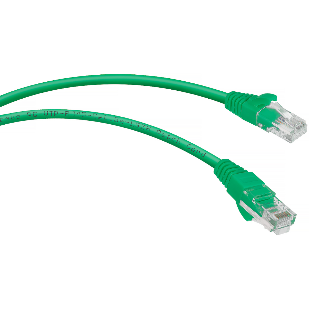 Патч-корд Cabeus PC-UTP-RJ45-Cat.5e-0.5m-GN-LSZH, 0.5м