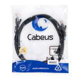 Патч-корд Cabeus PC-UTP-RJ45-Cat.6-2m-BK, 2м