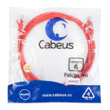 Патч-корд Cabeus PC-UTP-RJ45-Cat.6-2m-RD, 2м