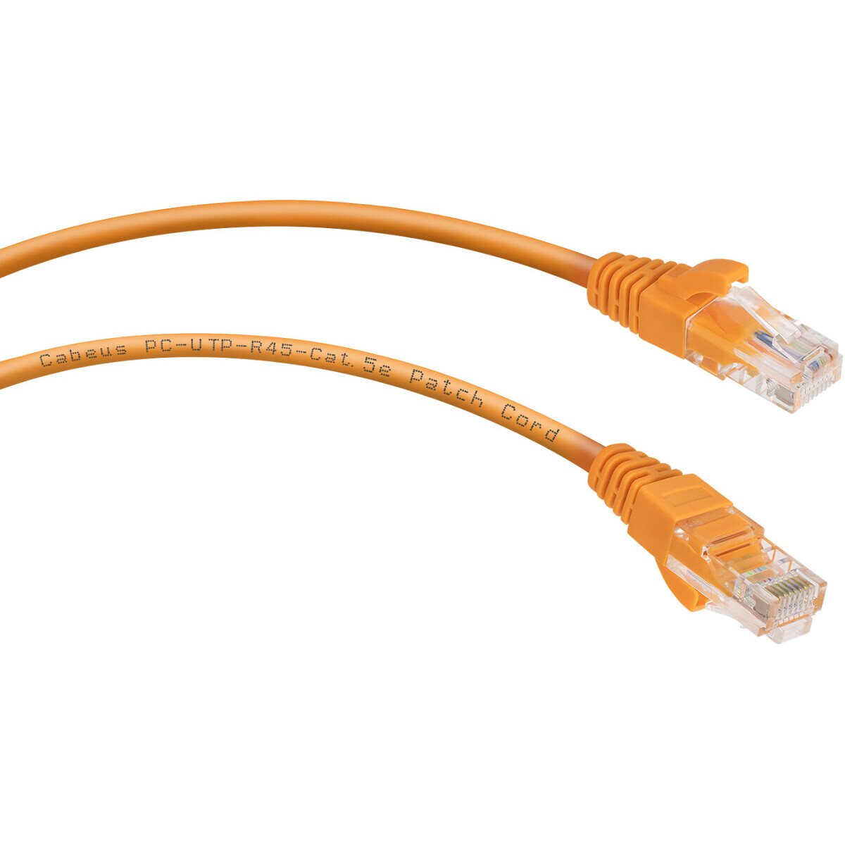 Патч-корд Cabeus PC-UTP-RJ45-Cat.5e-0.5m-OR, 0.5м