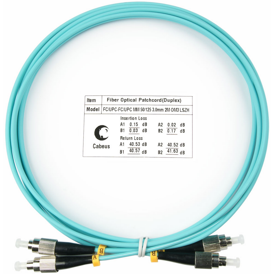 Патч-корд Cabeus FOP-50-FC-FC-1,5m, 1.5м