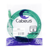 Патч-корд Cabeus PC-UTP-RJ45-Cat.6-3m-GN-LSZH, 3м