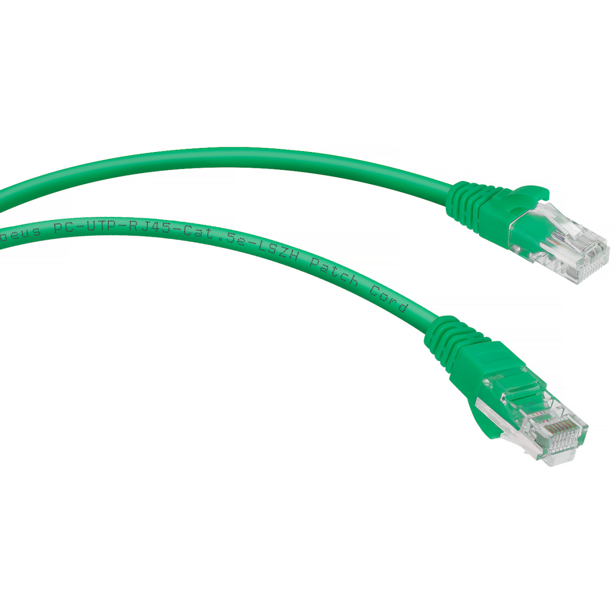 Патч-корд Cabeus PC-UTP-RJ45-Cat.5e-1.5m-GN-LSZH, 1.5м