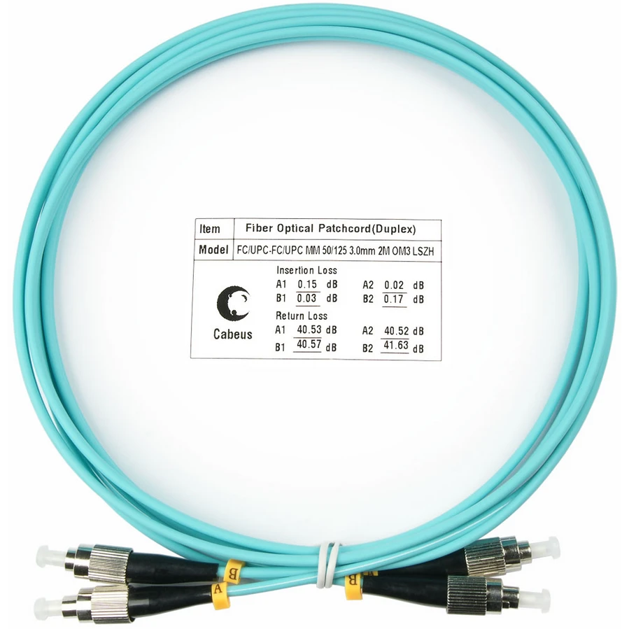 Патч-корд Cabeus FOP-50-FC-FC-2m, 2м