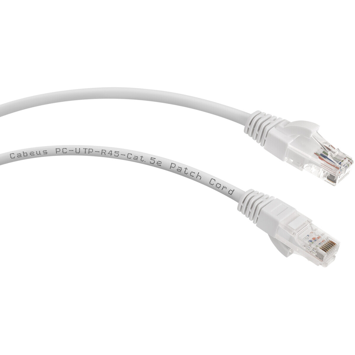 Патч-корд Cabeus PC-UTP-RJ45-Cat.5e-1.5m-WH, 1.5м